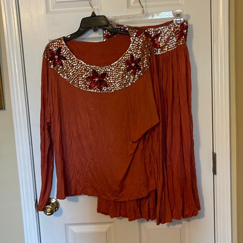 JJ Hunt. Beaded accent skirt set